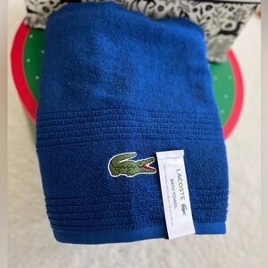Lacoste Logo Bath Towel, 100% Cotton 30"x52"